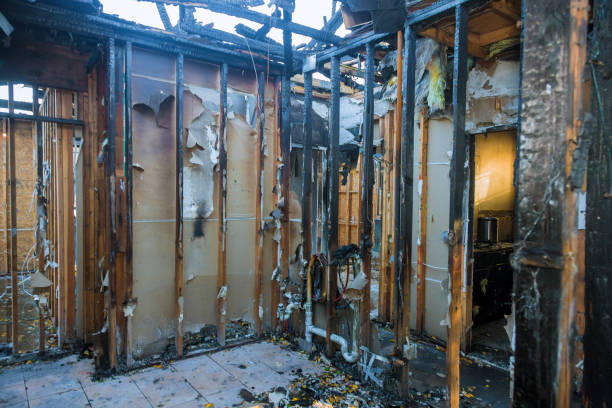 Professional Fire Damage Restoration technician working in Kiel, WI